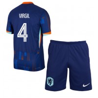 Netherlands Virgil van Dijk #4 Replica Away Minikit Euro 2024 Short Sleeve (+ pants)